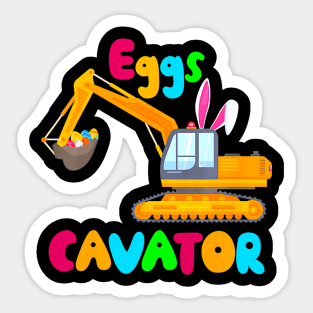 Eggs Cavator Easter Excavator Hunting Egg Kids Sticker